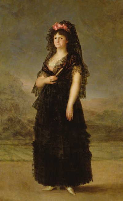 Koningin Maria Luisa (1751-1819) met een mantilla, 1799 door Francisco de Goya